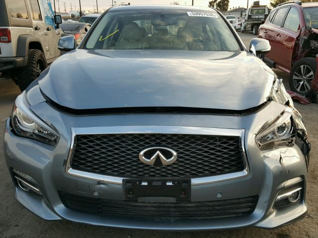 JN1AV7AP2GM490165 - 2016 INFINITI Q50 HYBRID BLUE photo 9