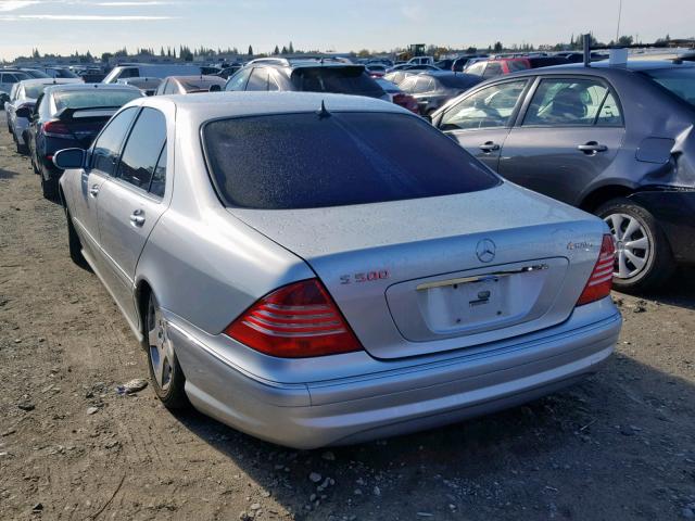 WDBNG84J03A378965 - 2003 MERCEDES-BENZ S 500 4MAT SILVER photo 3