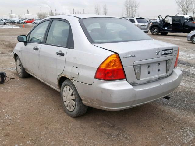 JS2RA61S945203037 - 2004 SUZUKI AERIO S SILVER photo 3