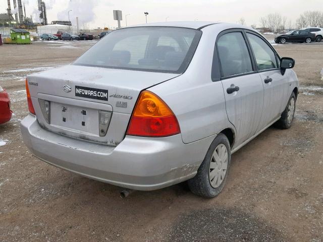 JS2RA61S945203037 - 2004 SUZUKI AERIO S SILVER photo 4