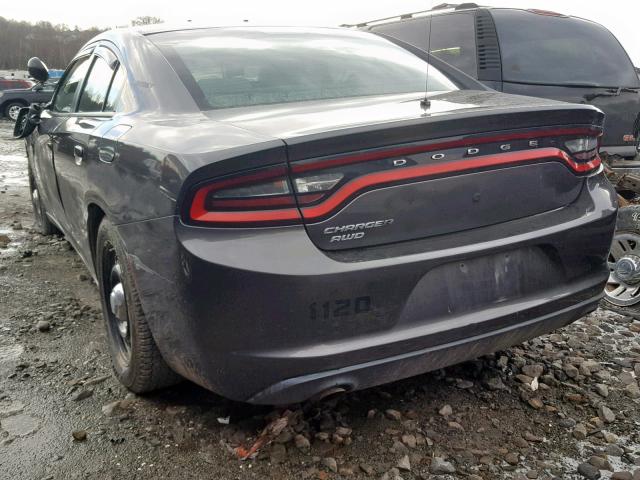 2C3CDXKT3GH233639 - 2016 DODGE CHARGER PO GRAY photo 3