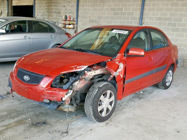 KNADE123566042165 - 2006 KIA RIO RED photo 2