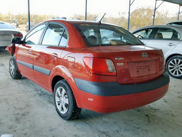 KNADE123566042165 - 2006 KIA RIO RED photo 3