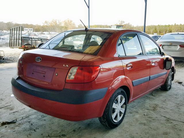 KNADE123566042165 - 2006 KIA RIO RED photo 4