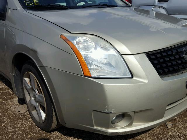 3N1AB61E88L630345 - 2008 NISSAN SENTRA 2.0 SILVER photo 9