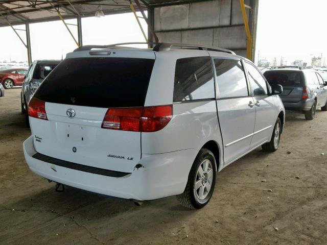 5TDZA23C54S145916 - 2004 TOYOTA SIENNA CE/ WHITE photo 4