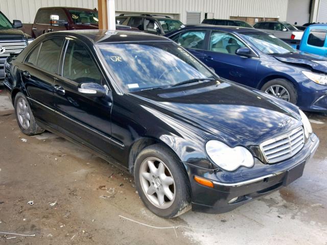 WDBRF61J92F248004 - 2002 MERCEDES-BENZ C 240 BLACK photo 1