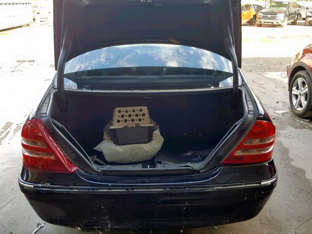 WDBRF61J92F248004 - 2002 MERCEDES-BENZ C 240 BLACK photo 9