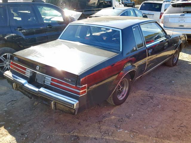 1G4GM11A3HP453172 - 1987 BUICK REGAL LIMI BLACK photo 4