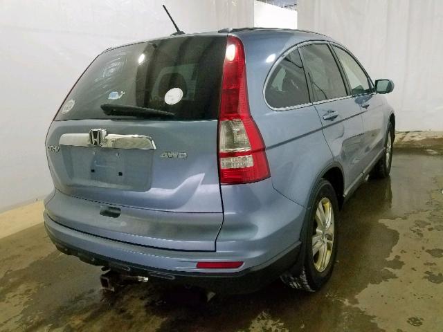 5J6RE4H75BL050387 - 2011 HONDA CR-V EXL BLUE photo 4