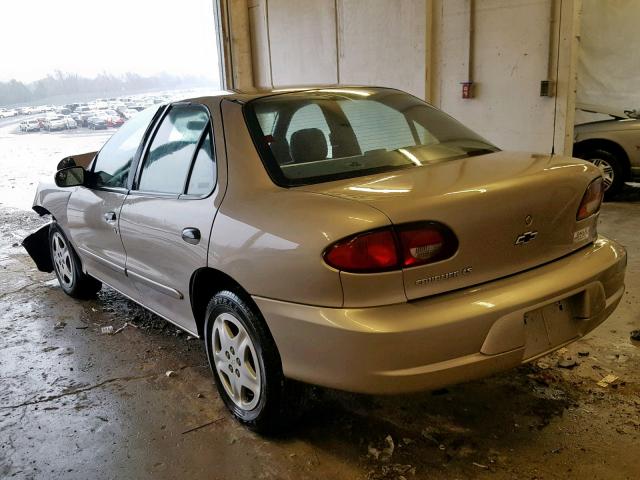 1G1JF524727241380 - 2002 CHEVROLET CAVALIER L BEIGE photo 3