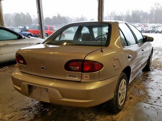 1G1JF524727241380 - 2002 CHEVROLET CAVALIER L BEIGE photo 4