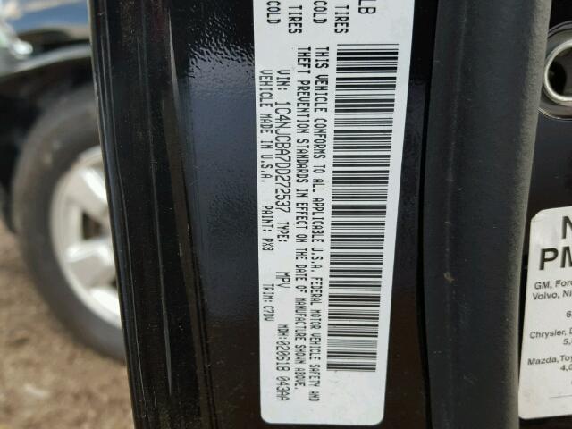 1C4NJCBA7DD272537 - 2013 JEEP COMPASS SP 黑色 照片 10