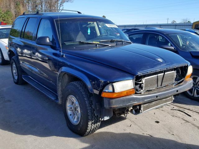 1B4HS48NX2F203222 - 2002 DODGE DURANGO SL BLUE photo 1