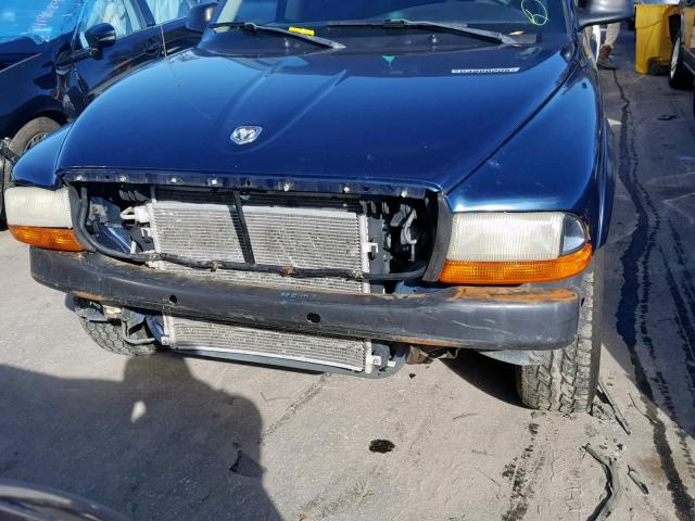 1B4HS48NX2F203222 - 2002 DODGE DURANGO SL BLUE photo 9