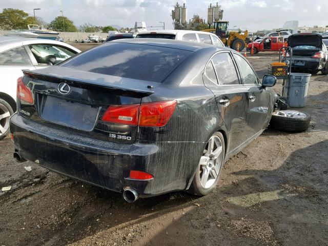 JTHBE262965011040 - 2006 LEXUS IS 350 BLACK photo 4