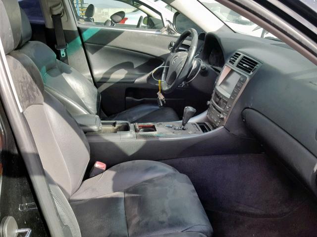 JTHBE262965011040 - 2006 LEXUS IS 350 BLACK photo 5