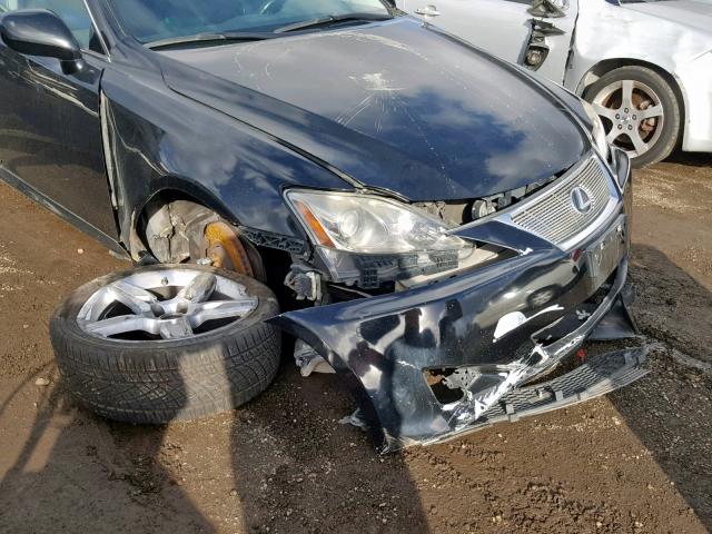 JTHBE262965011040 - 2006 LEXUS IS 350 BLACK photo 9