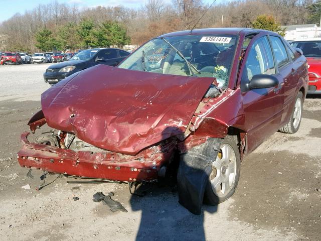 1FAHP34NX6W137111 - 2006 FORD FOCUS ZX4 BURGUNDY photo 2