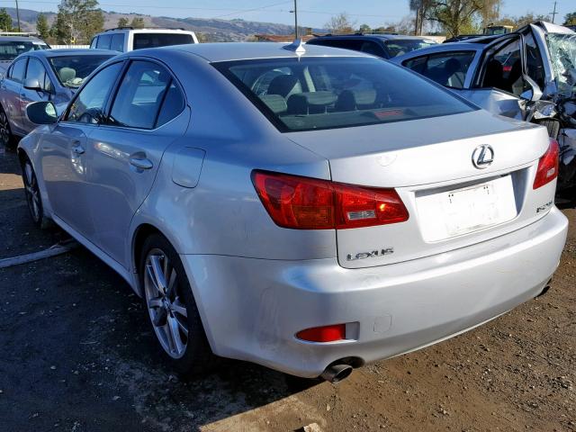 JTHBK262085052605 - 2008 LEXUS IS 250 SILVER photo 3