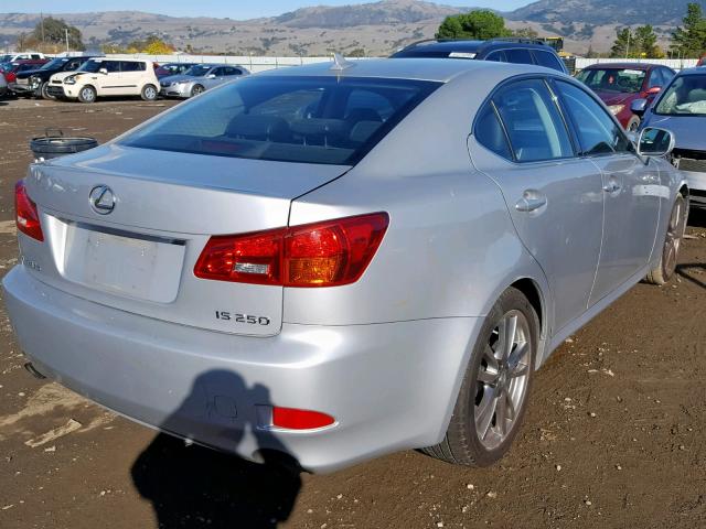 JTHBK262085052605 - 2008 LEXUS IS 250 SILVER photo 4