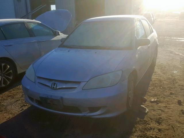 2HGES16364H633130 - 2004 HONDA CIVIC DX V GRAY photo 2