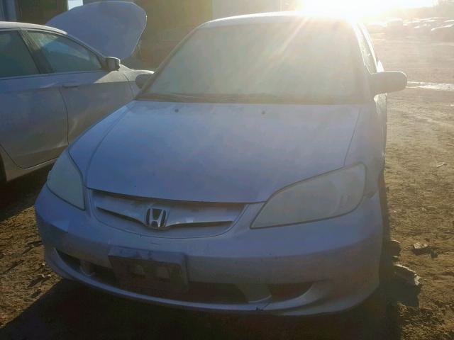 2HGES16364H633130 - 2004 HONDA CIVIC DX V GRAY photo 9