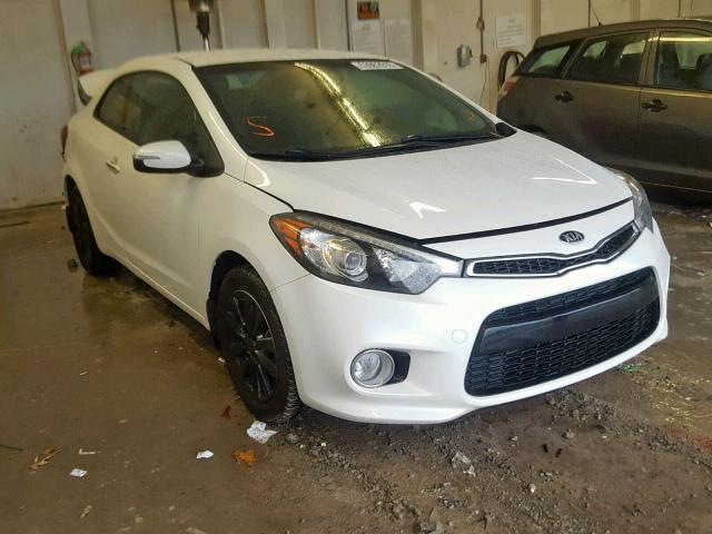 KNAFX6A86E5249276 - 2014 KIA FORTE EX WHITE photo 1