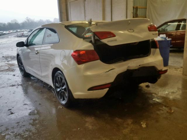 KNAFX6A86E5249276 - 2014 KIA FORTE EX WHITE photo 3