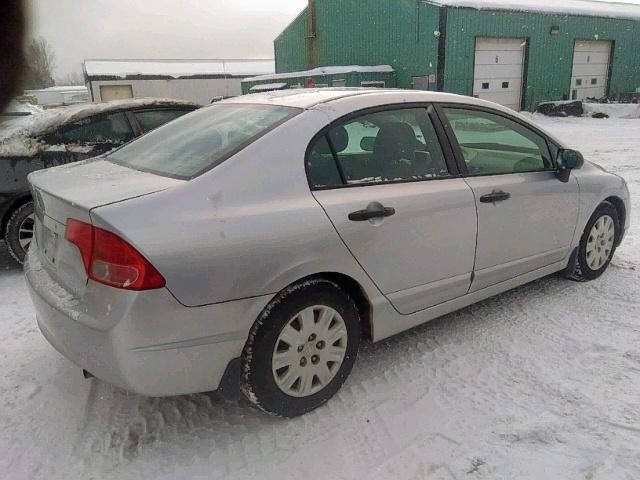 2HGFA16396H001653 - 2006 HONDA CIVIC DX V SILVER photo 4