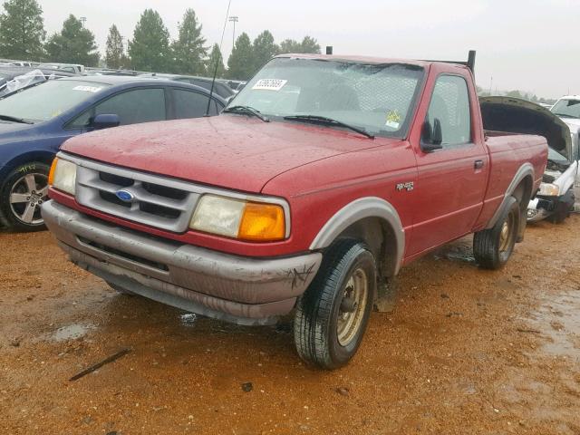 1FTCR11A0TUB60523 - 1996 FORD RANGER RED photo 2