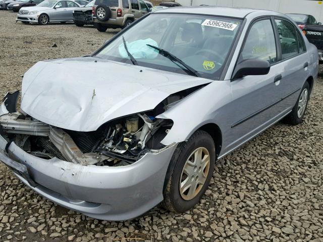 2HGES16304H617201 - 2004 HONDA CIVIC DX V SILVER photo 2