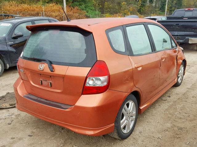 JHMGD38697S065004 - 2007 HONDA FIT S 橙色 照片 4
