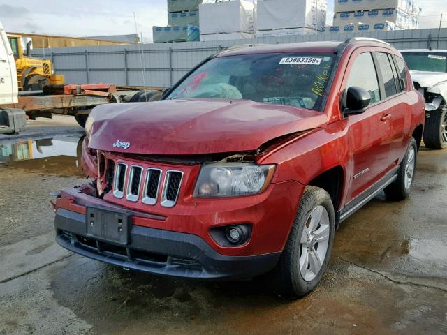 1C4NJCBB2FD372816 - 2015 JEEP COMPASS SP RED photo 2