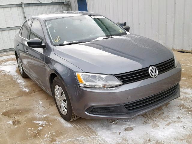 3VW2K7AJ7EM331517 - 2014 VOLKSWAGEN JETTA BASE GRAY photo 1