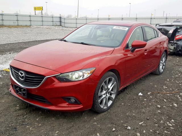 JM1GJ1W68E1143762 - 2014 MAZDA 6 GRAND TO RED photo 2