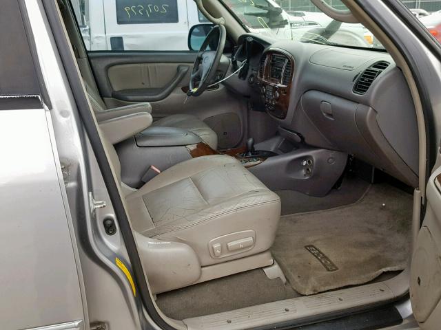 5TDBT48A02S123964 - 2002 TOYOTA SEQUOIA LI SILVER photo 5