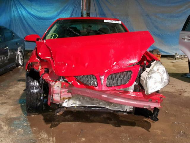 1G2AL15F377126146 - 2007 PONTIAC G5 RED photo 9