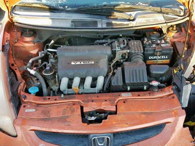 JHMGD386X7S007970 - 2007 HONDA FIT S 橙色 照片 7