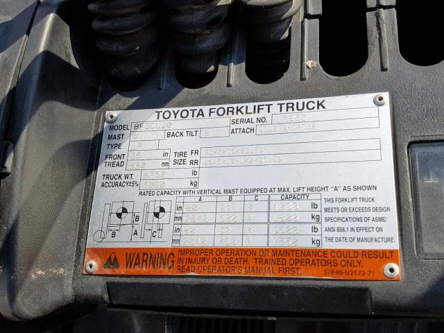 00000000000017853 - 2008 TOYOTA FORKLIFT ORANGE photo 10