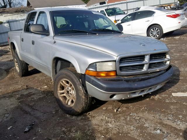 1D7HG38KX4S729855 - 2004 DODGE DAKOTA QUA SILVER photo 1