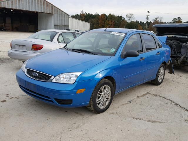 1FAFP34N37W206911 - 2007 FORD FOCUS ZX4 BLUE photo 2