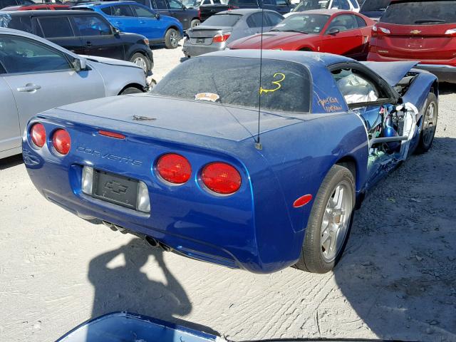 1G1YY12S725108064 - 2002 CHEVROLET CORVETTE Z BLUE photo 4