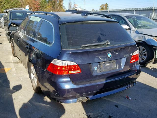 WBANN73506CN02003 - 2006 BMW 530 XIT BLUE photo 3