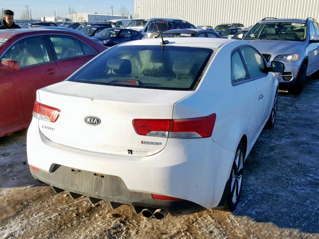 KNAFW6A30B5446169 - 2011 KIA FORTE SX WHITE photo 4