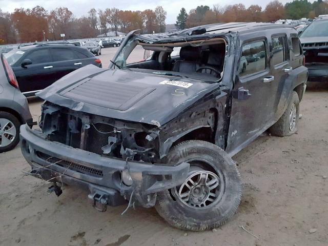 5GTDN13E478159723 - 2007 HUMMER H3 BLACK photo 2