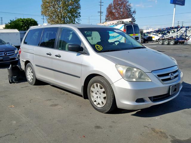 5FNRL38267B126140 - 2007 HONDA ODYSSEY LX SILVER photo 1