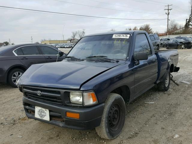 4TARN81A7NZ010232 - 1992 TOYOTA PICKUP 1/2 BLUE photo 2