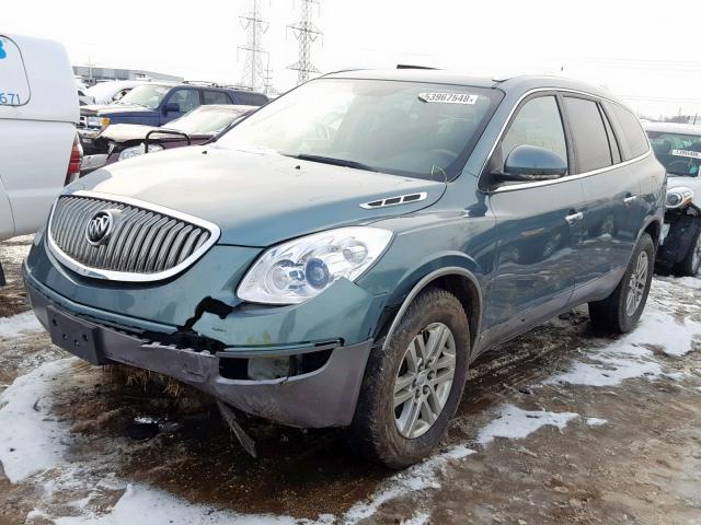 5GAER13D29J190473 - 2009 BUICK ENCLAVE CX GREEN photo 2