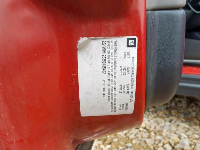 2G1WW12E359185402 - 2005 CHEVROLET MONTE CARL 红色 照片 10